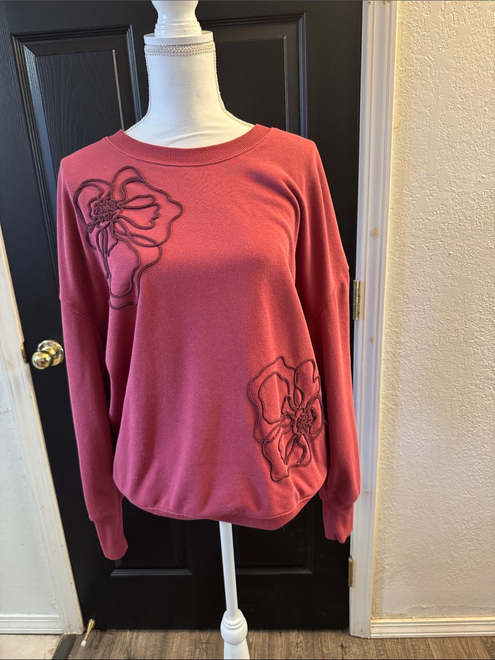 Maurices Mauve-Rose Knit Top with Subtle Ribbing